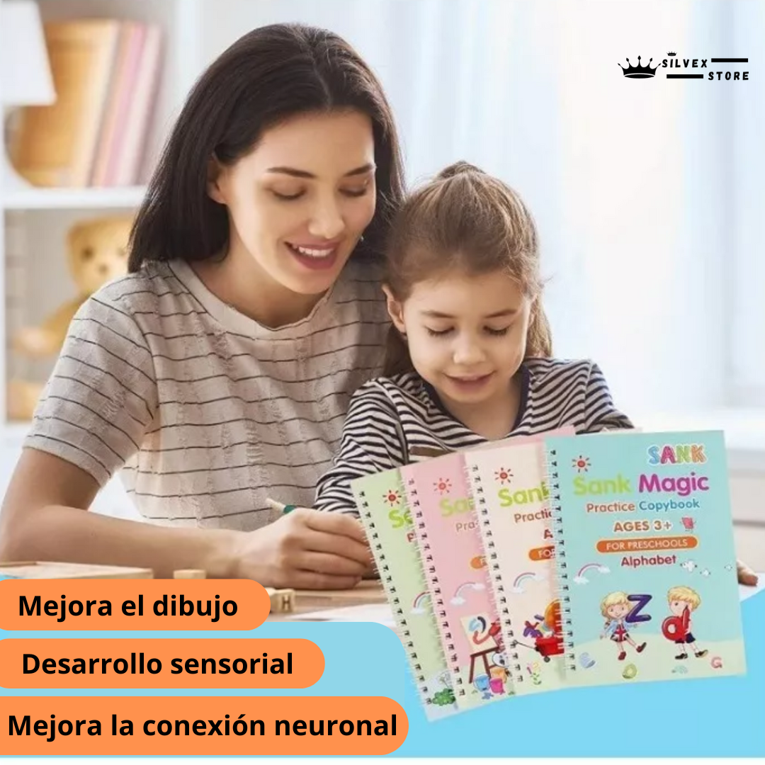 Cuaderno Montessori - 90% Niños más Exitosos- 4 Cuadernos