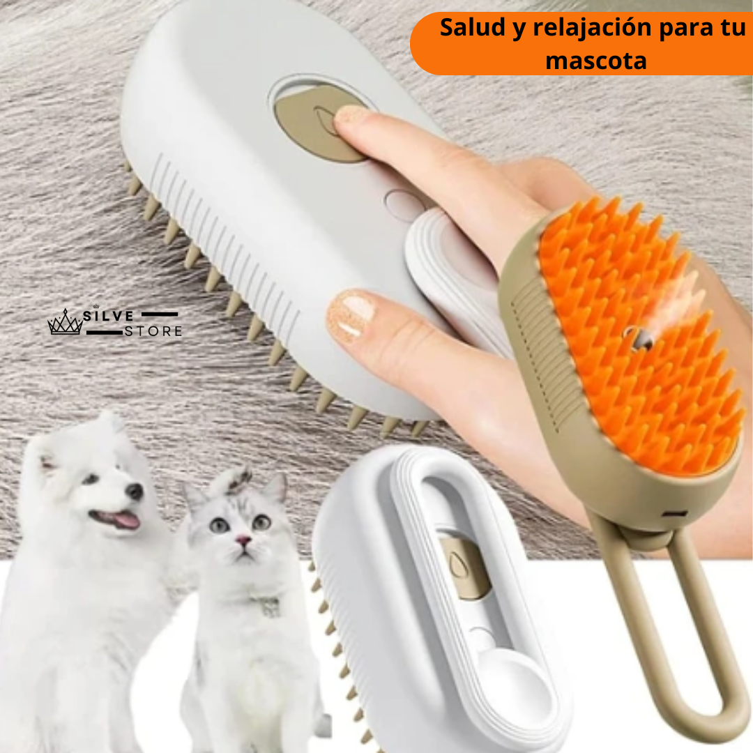 Cepillo A Vapor 3 En 1 Para Perros Y gatos