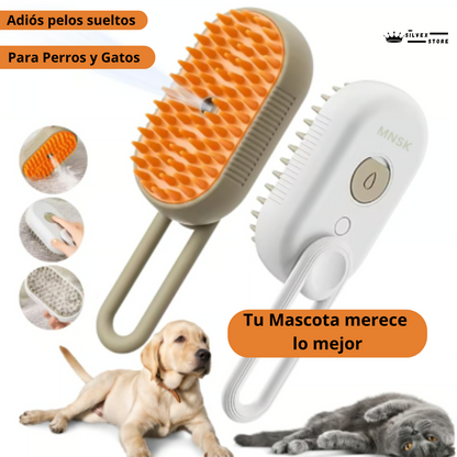 Cepillo A Vapor 3 En 1 Para Perros Y gatos