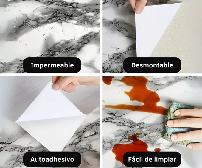 PAPEL ADHESIVO DE MÁRMOL-ROLLO 10 METROS-TOP DE VENTAS